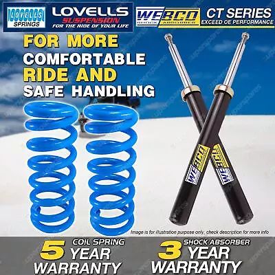 Front Webco Shock Absorbers Lovells Raised Springs For NISSAN SKYLINE R31 86-91 • $352