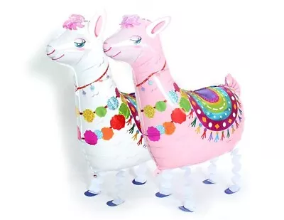 Llama Alpaca Balloon Walking Pet Animal Airwalker Foil Helium Kids Fun Parties • £2.99