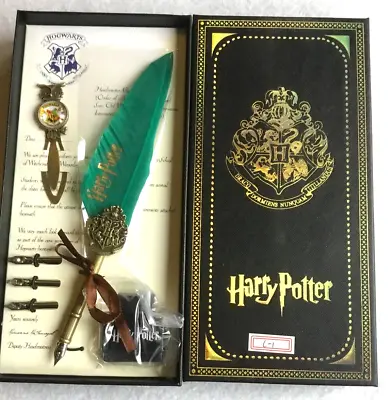 Harry Potter Quill Pen And Ink Set Metal  Bookmark Quality Box Sent From UK. • £19.95