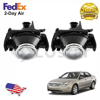 2 X Clear Lens Fog Light LH & RH Plastic Lens W/ Bulbs For 2006-2019 Ford Fusion • $59.98