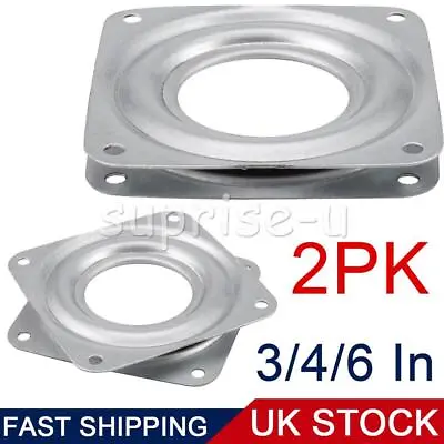 2PCS Lazy Susan Bearing Rotating Swivel Turntable Plate Turntable 3/4/6in • £7.10