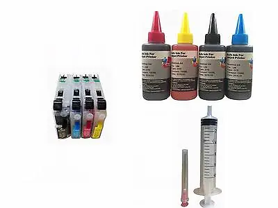 Refillable Ink Cartridges Kit For Brother LC71 LC40 LC73 LC75 LC77 MFC-J430W • $29.99