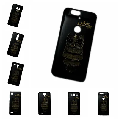 For Phones 3D Cute Retro Metal Owl Branch Leaves Black Hard Back Skin Case Cover • $9.33
