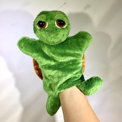 Green Turtle Hand Puppet Baby L'il Peepers Reef Plush 10  Soft Toy • £9.99