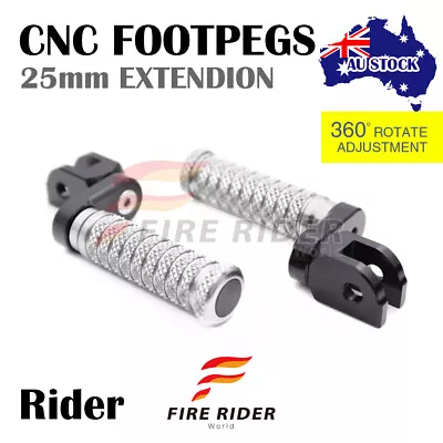 For Dragster 800 RR RC 15-19 18 17 CNC M-GRIP Front Foot Pegs 25mm Lower Silver • $74.34