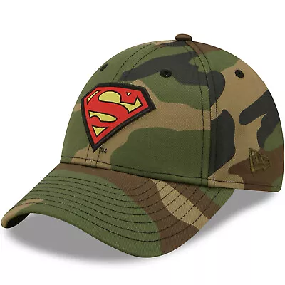 New Era Kids Superman Badge 9FORTY Adjustable Baseball Cap Hat - Green Camo • £19.95