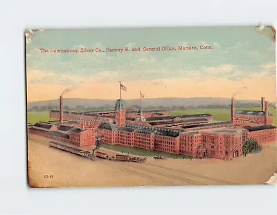 Postcard The International Silver Co. Factory E And General Office Meriden CT • $3.49