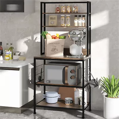 5 Tier Kitchen Bakers Rack Heavy Duty Microwave Oven Rack Storage Unit Organizer • $82.93