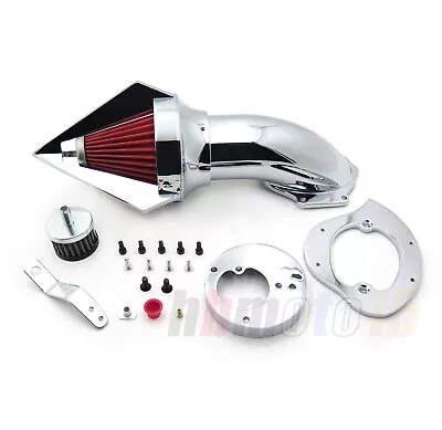 Air Cleaner Intake Filter Kit Diamond For Honda Vtx1300 Vtx 1300 86- 2012 Chrome • $92.59