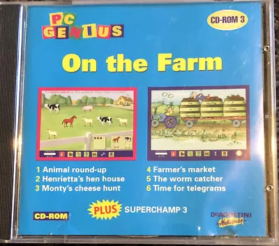 Pc Genius ~ On The Farm ~ Educational Cd Rom • £1.99