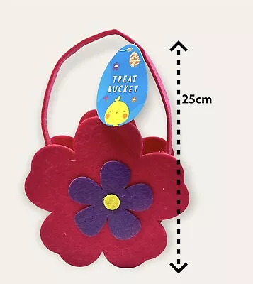 £3.15 • Buy Easter Egg Hunt Treat Bucket Felt Cute Basket Soft Handle Decoration UK