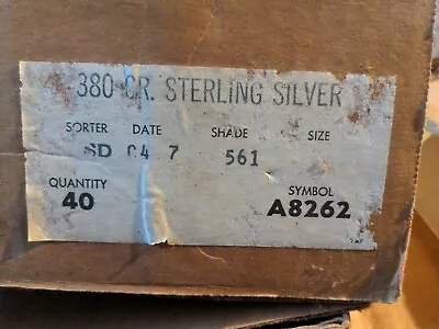 $19.99 • Buy 2 Pcs American Olean Vintage 380 Crystalline Sterling Silver V Cap A8262 Tiles