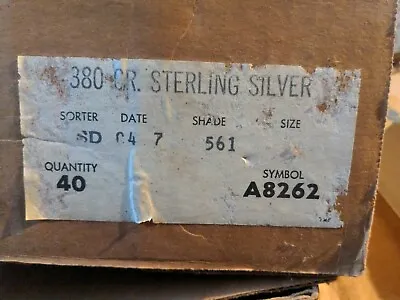 2 Pcs American Olean Vintage 380 Crystalline Sterling Silver V Cap A8262 Tiles • $19.99