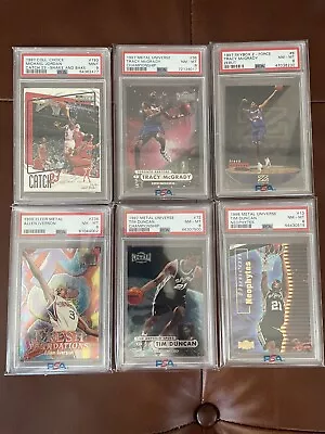 Graded PSA Card Lot (6) Michael Jordan PSA 9 McGrady Duncan Iverson PSA 8 Rookie • $17.50