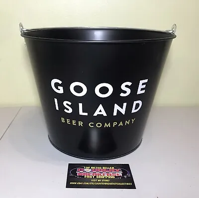 Goose Island Beer Company Brewed For Food 5 QT Galvanized Metal Beer Bucket New! • $19.96