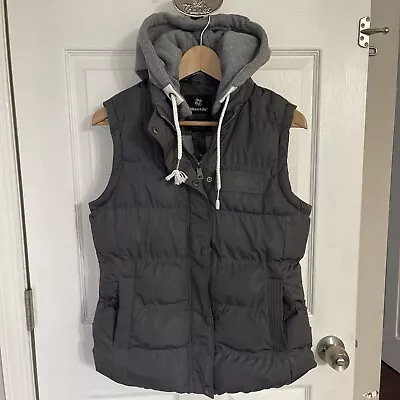 WANTDO Mens Puffer VEST Size Small GRAY Waterproof Removable Hood NWOT • $39.99