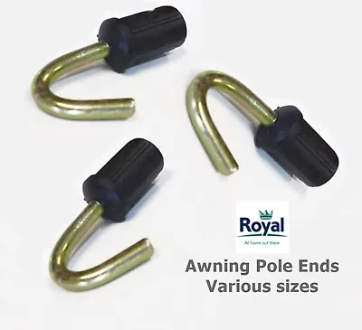£5.49 • Buy Royal Tent Awning Spare Awning Pole Ends (Various Sizes) - Packs Of 3