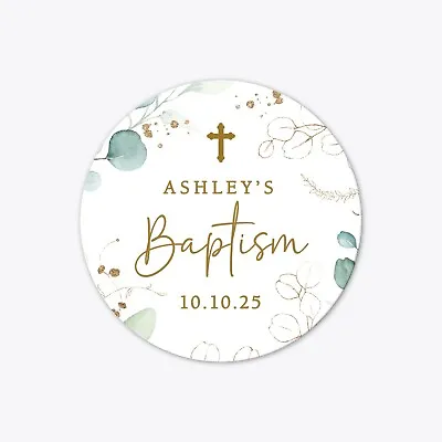 Personalised Christening Stickers Christening Sweet Cone Stickers Labels • £4.50