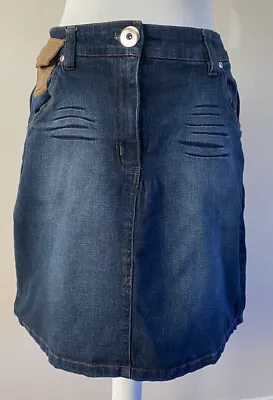 Women's Denim Skirt Size 14 Straight Short • £5.10