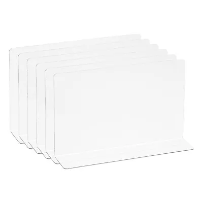 6Pcs L Type Shelf Dividers PVC Clear Closet Shelf Separator 20 X 4 X 12cm • £12.90