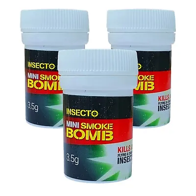 3 Smoke Insect Bomb Moth Cluster Wasp Fly Mite Bed Bug Flea Killer Pest Control* • £15.59