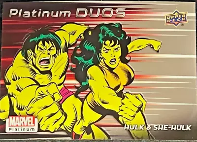 2023 Marvel Platinum Hulk & She-Hulk PD21 Platinum Duos Insert SPM • $8.99