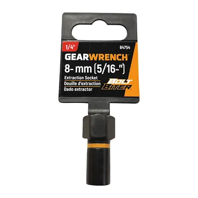 GearWrench 1/4  Drive Bolt Biter 8-mm (5/16 ) Impact Extraction Socket 84754 • $12.10