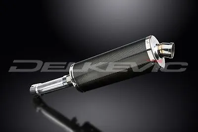 Delkevic 14  Carbon Fiber Oval Slip-On Muffler BMW F650GS F700GS F800GS Exhaust • $299.99