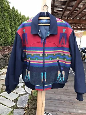 $249.99 • Buy Vintage PENDLETON Wool Western Navajo Size Large USA Made Mens Jacket