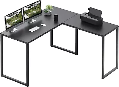 48-Inch Mission L-Shaped Home Computer Desk Black • $126.96