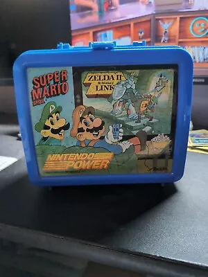 VTG Aladdin 1989 Nintendo Power Super Mario Bros Zelda 2 Blue Lunchbox • $15