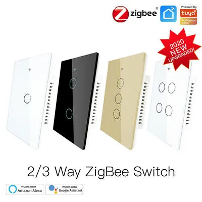 $33.34 • Buy ZigBee Wall Touch Smart Light Switch Tuya APP Control For Alexa Google