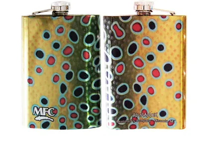 Montana Fly Company Mfc Maddox's Brown Trout Xi Skin Stainless Steel Flask • $29.95