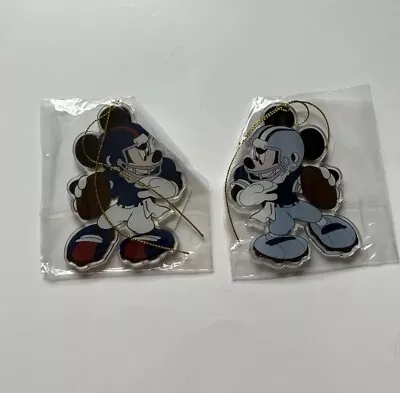 Mickey Mouse Football Ornaments Set Of 2 • $9.99