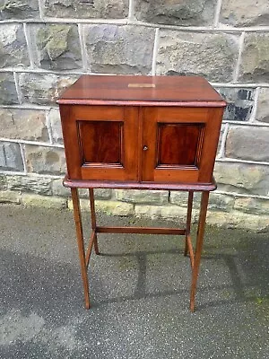Antique Mahogany Cutlery Collectors Chest On Stand • £180
