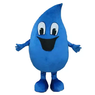 Adult Blue Water Drop Mascot Costumes Fancy Dress Cartoon • $128.30