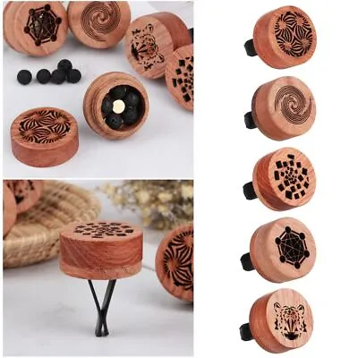 $13.45 • Buy Car Aromatherapy Clip Essential Oil Car Diffuser Wooden Carved Aromatherapy