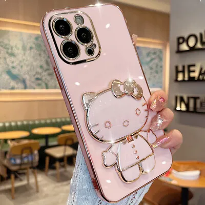 For Samsung Galaxy S24 S23 FE S22 S21 S20 S10 S9 Cartoon Hello Kitty Mirror Case • $9.99