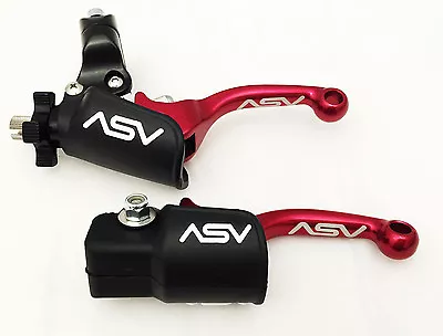 ASV F3 Front Brake Clutch Perch Levers Dust Shorty Red Honda CRF 450R 450RX • $159.95