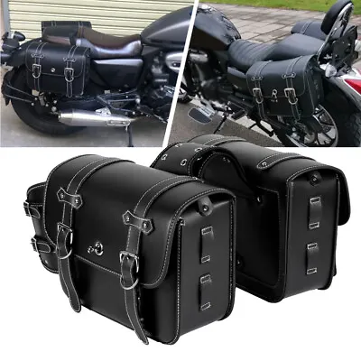 Motorcycle Side Saddle Bags For Yamaha V-Star XVS 650 950 1100 1300 XV 1600 1700 • $109.99