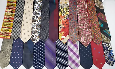 Vintage Skinny Tie Lot Of 21 Slim Ties • $12