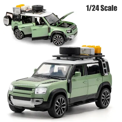 1:24 Diecast Vehicle For Land Rover Defender 110 Model Car Toy Sound Light Toy • $31.99