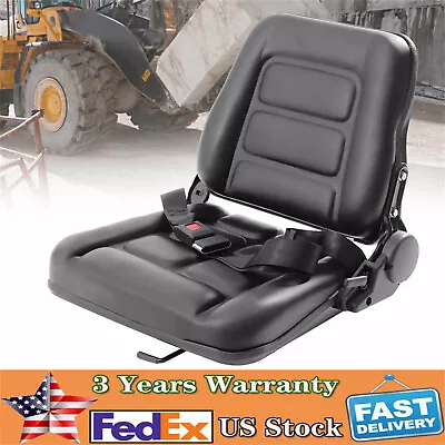 Universal Forklift Seat Black For Clark Cat Hyster Yale Toyota Mitsubishi New • $142