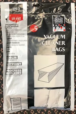 £3.75 • Buy 5x HOME SPARE HS2 HOOVER Junior Senior Sprite Lark GOBLIN HOTPOINT Hoover Bags