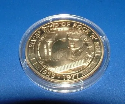Elvis Presley.  King Of Rock'n'Roll . $1. Cook Islands. Encapsulated Coin. 2007. • $9.50