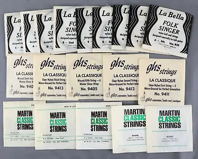 Lot Classical Folk Nylon Strings 19 Stings GHS Martin La Bella • $15