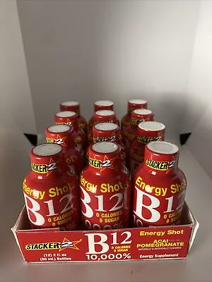 B12 Energy Shot 12 Count Stacker Acai Pomegranate Brand New 2 Oz Exp 2026 • $22.99