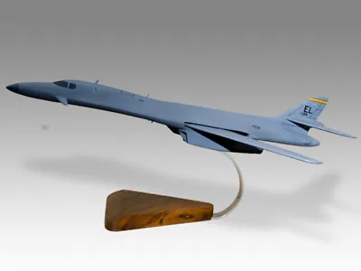 Rockwell B-1B Lancer USAF Solid Mahogany Wood Replica Airplane Desktop Model • $198.59