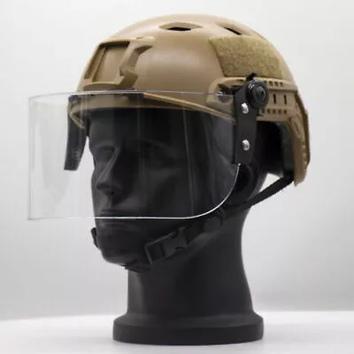 Mich/ FAST Helmet Tactical Face Shield Transparent Windproof Lens Mask Outdoor • $23.64