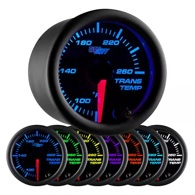 2 1/16  GlowShift Black Electronic Trans Temp Gauge Meter W 7 Color Display • $54.99